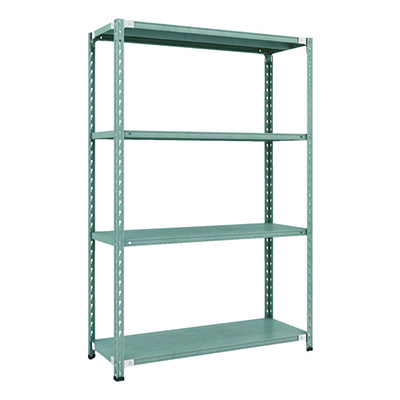 トラスコ TRUSCO CB型セミボルトレス軽量棚 1200×450×H1800 4段 グリーン CB-6444-GN 115-5174 (商品コード：169384)