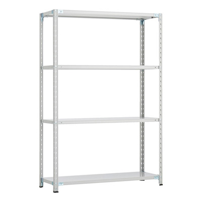 トラスコ TRUSCO CB型セミボルトレス軽量棚 1200×450×H1800 4段 WG色 CB-6444-WG 254-5652 (商品コード：169385)