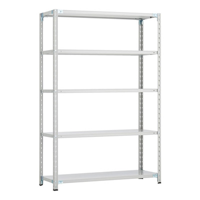 トラスコ TRUSCO CB型セミボルトレス軽量棚 1200×450×H1800 5段 WG色 CB-6445-WG 254-5648 (商品コード：169387)