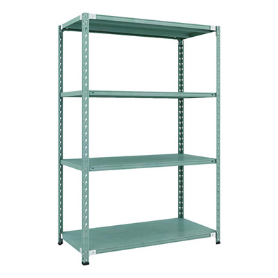トラスコ TRUSCO CB型セミボルトレス軽量棚 1200×600×H1800 4段 グリーン CB-6464-GN 115-5176 (商品コード：169388)