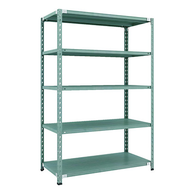トラスコ TRUSCO CB型セミボルトレス軽量棚 1200×600×H1800 5段 グリーン CB-6465-GN 115-5177 (商品コード：169390)