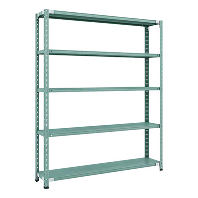 トラスコ TRUSCO CB型セミボルトレス軽量棚 1500×300×H1800 5段 グリーン CB-6535-GN 115-5179 (商品コード：169394)