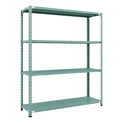 トラスコ TRUSCO CB型セミボルトレス軽量棚 1500×450×H1800 4段 グリーン CB-6544-GN 115-5180 (商品コード：169396)
