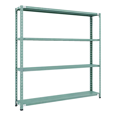 トラスコ TRUSCO CB型セミボルトレス軽量棚 1800×300×H1800 4段 グリーン CB-6634-GN 115-5185 (商品コード：169404)
