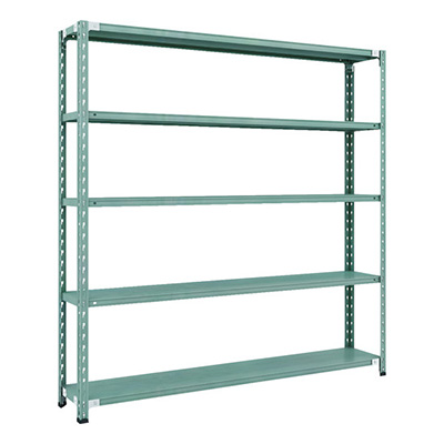 トラスコ TRUSCO CB型セミボルトレス軽量棚 1800×300×H1800 5段 グリーン CB-6635-GN 115-5186 (商品コード：169406)