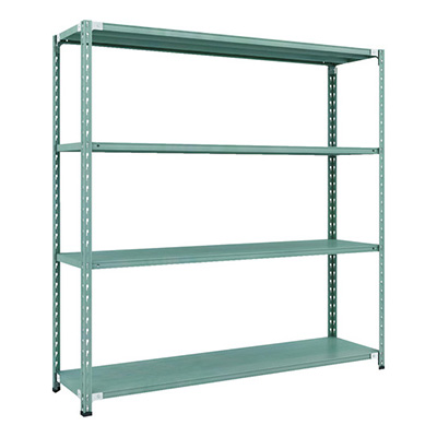 トラスコ TRUSCO CB型セミボルトレス軽量棚 1800×450×H1800 4段 グリーン CB-6644-GN 115-5187 (商品コード：169408)