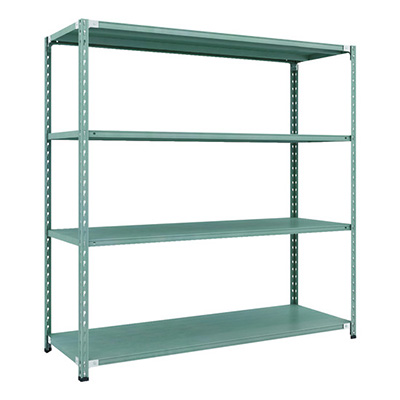 トラスコ TRUSCO CB型セミボルトレス軽量棚 1800×600×H1800 4段 グリーン CB-6664-GN 115-5189 (商品コード：169412)