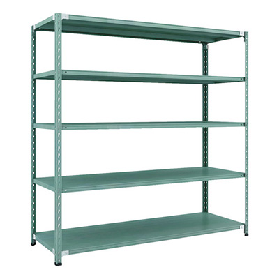トラスコ TRUSCO CB型セミボルトレス軽量棚 1800×600×H1800 5段 グリーン CB-6665-GN 115-5190 (商品コード：169414)