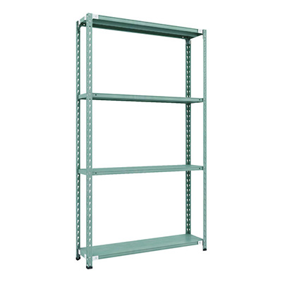 トラスコ TRUSCO CB型セミボルトレス軽量棚 1200×300×H21004段 グリーン CB-7434-GN 115-5209 (商品コード：169428)