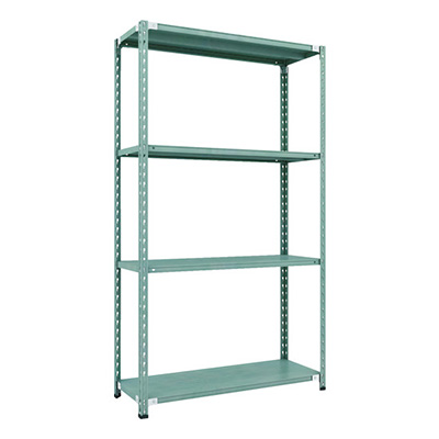 トラスコ TRUSCO CB型セミボルトレス軽量棚 1200×450×H21004段 グリーン CB-7444-GN 115-5212 (商品コード：169432)