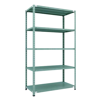 トラスコ TRUSCO CB型セミボルトレス軽量棚 1200×600×H21005段 グリーン CB-7465-GN 115-5215 (商品コード：169438)