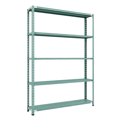 トラスコ TRUSCO CB型セミボルトレス軽量棚 1500×300×H21005段 グリーン CB-7535-GN 115-5217 (商品コード：169442)