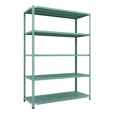 トラスコ TRUSCO CB型セミボルトレス軽量棚 1500×600×H21005段 グリーン CB-7565-GN 115-5221 (商品コード：169450)