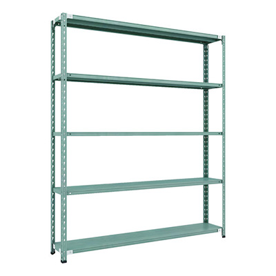 トラスコ TRUSCO CB型セミボルトレス軽量棚 1800×300×H21005段 グリーン CB-7635-GN 115-5223 (商品コード：169454)