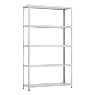 トラスコ TRUSCO CB型セミボルトレス軽量棚 1800×450×H21005段 WG色 CB-7645-WG 254-7158 (商品コード：169459)