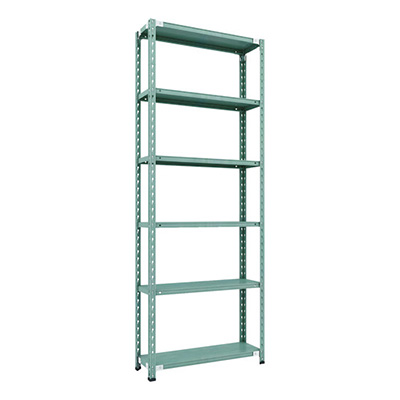トラスコ TRUSCO CB型セミボルトレス軽量棚 900×300×H2400 6段 グリーン CB-8336-GN 115-5235 (商品コード：169465)