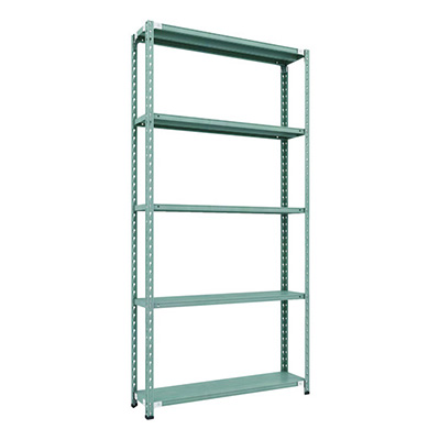 トラスコ TRUSCO CB型セミボルトレス軽量棚 1200×300×H2400 5段 グリーン CB-8435-GN 115-5240 (商品コード：169470)