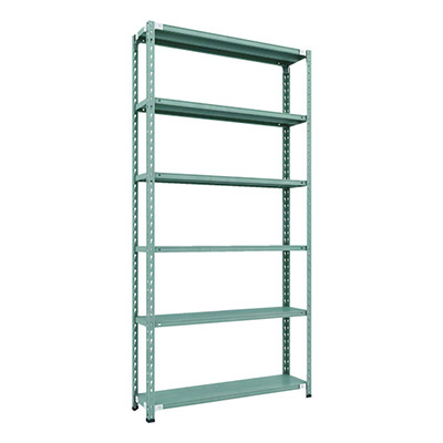 トラスコ TRUSCO CB型セミボルトレス軽量棚 1200×300×H2400 6段 グリーン CB-8436-GN 115-5241 (商品コード：169471)