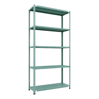 トラスコ TRUSCO CB型セミボルトレス軽量棚 1200×450×H2400 5段 グリーン CB-8445-GN 115-5242 (商品コード：169472)