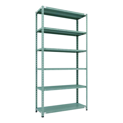 トラスコ TRUSCO CB型セミボルトレス軽量棚 1200×450×H2400 6段 グリーン CB-8446-GN 115-5243 (商品コード：169473)