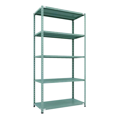 トラスコ TRUSCO CB型セミボルトレス軽量棚 1200×600×H2400 5段 グリーン CB-8465-GN 115-5244 (商品コード：169474)