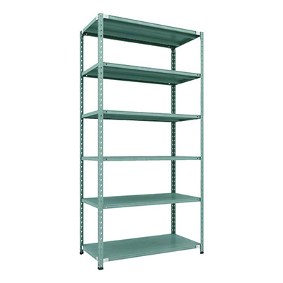 トラスコ TRUSCO CB型セミボルトレス軽量棚 1200×600×H2400 6段 グリーン CB-8466-GN 115-5246 (商品コード：169475)