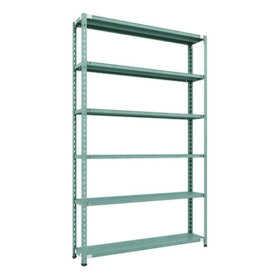 トラスコ TRUSCO CB型セミボルトレス軽量棚 1500×300×H2400 6段 グリーン CB-8536-GN 115-5248 (商品コード：169477)