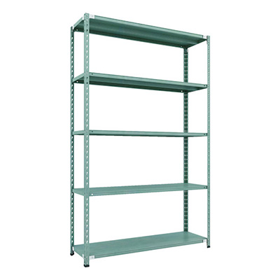 トラスコ TRUSCO CB型セミボルトレス軽量棚 1500×450×H2400 5段 グリーン CB-8545-GN 115-5249 (商品コード：169478)