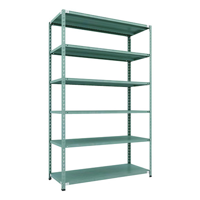 トラスコ TRUSCO CB型セミボルトレス軽量棚 1500×600×H2400 6段 グリーン CB-8566-GN 115-5252 (商品コード：169481)