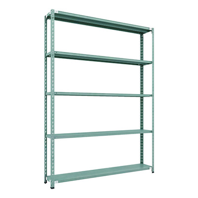 トラスコ TRUSCO CB型セミボルトレス軽量棚 1800×300×H2400 5段 グリーン CB-8635-GN 115-5254 (商品コード：169482)