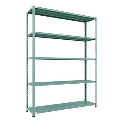 トラスコ TRUSCO CB型セミボルトレス軽量棚 1800×450×H2400 5段 グリーン CB-8645-GN 115-5256 (商品コード：169484)