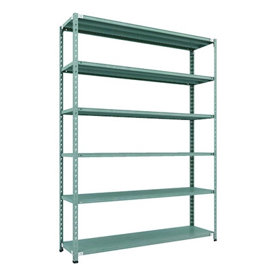 トラスコ TRUSCO CB型セミボルトレス軽量棚 1800×450×H2400 6段 グリーン CB-8646-GN 115-5257 (商品コード：169485)