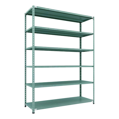 トラスコ TRUSCO CB型セミボルトレス軽量棚 1800×600×H2400 6段 グリーン CB-8666-GN 115-5259 (商品コード：169487)