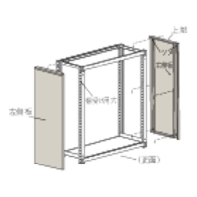 トラスコ TRUSCO M3・M5型棚用はめ込み式側板 900×H1800 ネオグレー GMM-69 461-3805 (商品コード：169554)