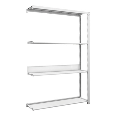 トラスコ TRUSCO スチールラック K1型抗菌塗装高密度収納棚 H1900×W1250×D325 4段 連結型 K1-6434B 206-4733 (商品コード：169574)