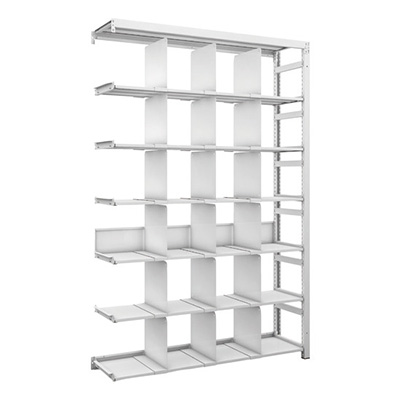 トラスコ TRUSCO スチールラック H1900×W1250×D325 7段 移動仕切18枚付 連結型 K1-6437P18B 206-4884 (商品コード：169594)