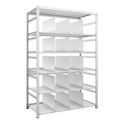 トラスコ TRUSCO スチールラック H1900×W1250×D625 6段 移動仕切板15枚付 K1-6466P15 206-4877 (商品コード：169633)