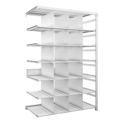 トラスコ TRUSCO スチールラック H1900×W1250×D625 7段 移動仕切18枚付 連結型 K1-6467P18B 206-4886 (商品コード：169642)