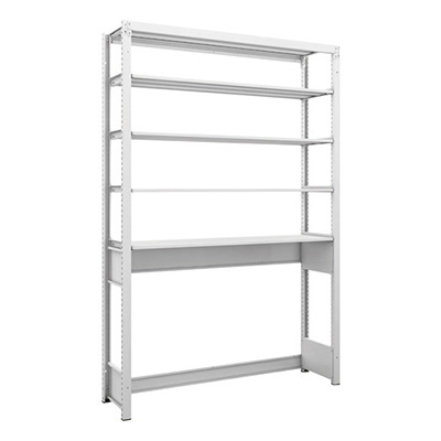 トラスコ TRUSCO スチールラック K1型抗菌塗装高密度収納棚 下段開放型 H1900×W1250×D325 5段 K1-U6435 206-4790 (商品コード：169667)