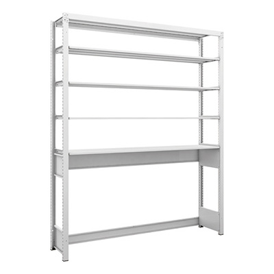 トラスコ TRUSCO スチールラック K1型抗菌塗装高密度収納棚 下段開放型 H1900×W1550×D325 5段 K1-U6535 206-4796 (商品コード：169685)