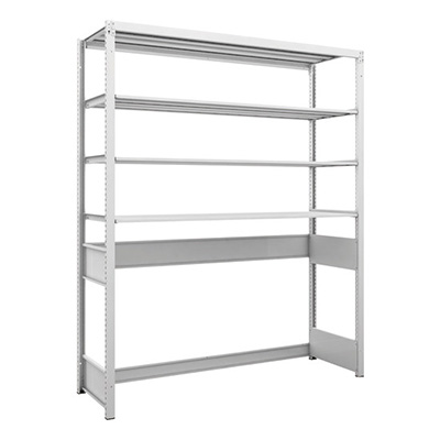 トラスコ TRUSCO スチールラック K1型抗菌塗装高密度収納棚 下段開放型 H1900×W1550×D475 4段 K1-U6544 206-4785 (商品コード：169687)