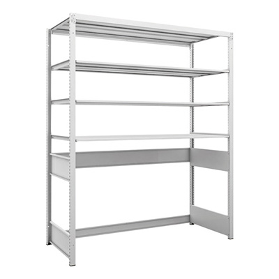 トラスコ TRUSCO スチールラック K1型抗菌塗装高密度収納棚 下段開放型 H1900×W1550×D625 4段 K1-U6564 206-4786 (商品コード：169693)