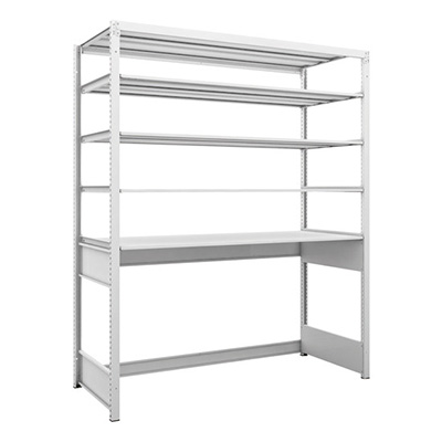 トラスコ TRUSCO スチールラック K1型抗菌塗装高密度収納棚 下段開放型 H1900×W1550×D625 5段 K1-U6565 206-4798 (商品コード：169697)