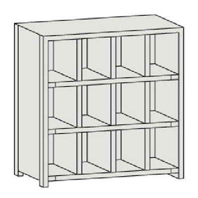 トラスコ TRUSCO KA型区分棚コボレ止め付 889×214×H927 4列4段 KA-4043 504-1180 (商品コード：169700)