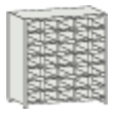 トラスコ TRUSCO KA型区分棚コボレ止め付 889×214×H927 5列7段 KA-5073 504-1511 (商品コード：169706)