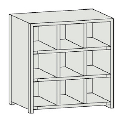 トラスコ TRUSCO KB型区分棚コボレ止め付 889×264×H927 3列4段 KB-3043 504-0949 (商品コード：169711)