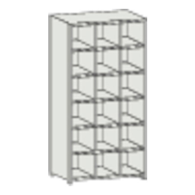 トラスコ TRUSCO KB型区分棚コボレ止め付 889×264×H1802 3列6段 KB-3060 504-0728 (商品コード：169713)