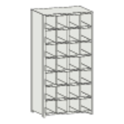 トラスコ TRUSCO KB型区分棚コボレ止め付 889×264×H1802 4列7段 KB-4070 504-1104 (商品コード：169726)