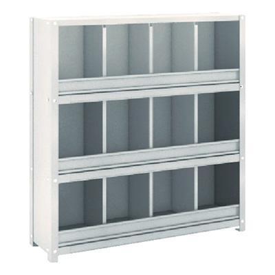 トラスコ TRUSCO KC－M型区分棚前当り付 875×250×H925 4列3段 KC-4033M 504-1538 (商品コード：169743)