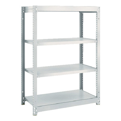 トラスコ TRUSCO スチールラック M1.5型 W860×D445×H1200 4段 単体 ネオグレー M1.5-4344 506-9122 (商品コード：169942)